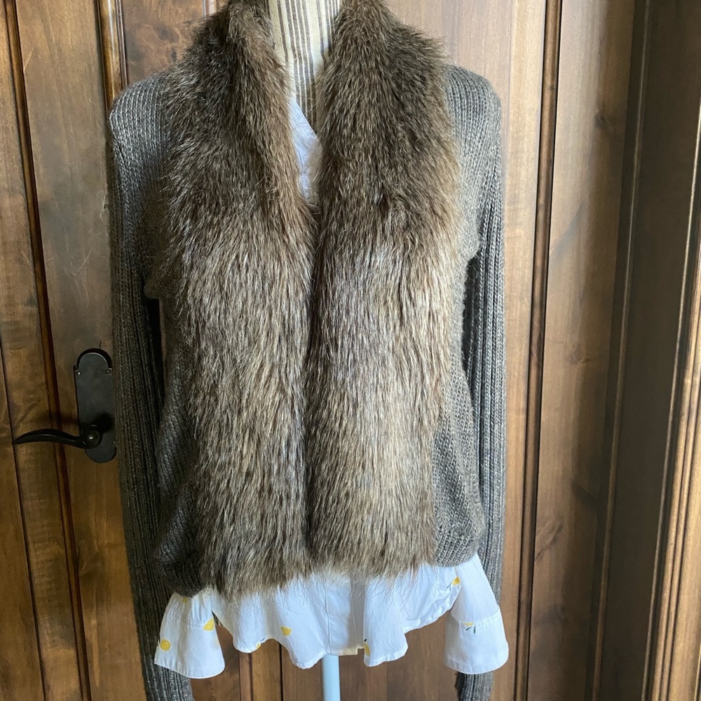 Ella Moss faux fur sweater